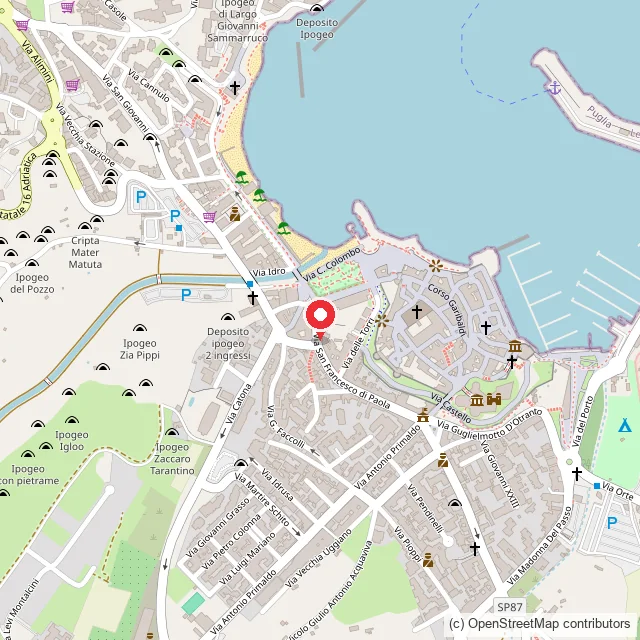 Mappa della posizione di Chill Out in Via San Francesco di Paola, nel centro storico di Otranto