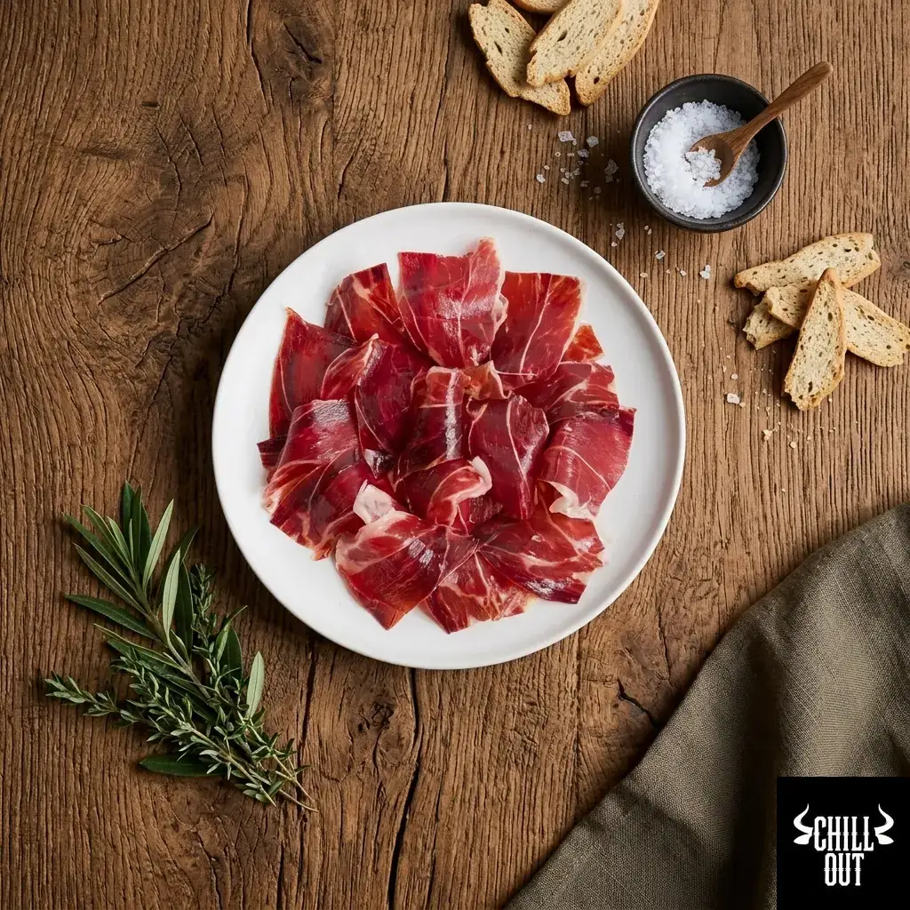 Prosciutto Patanegra iberico 100% bellota affettato, selezione Carrasco — Chill Out Otranto